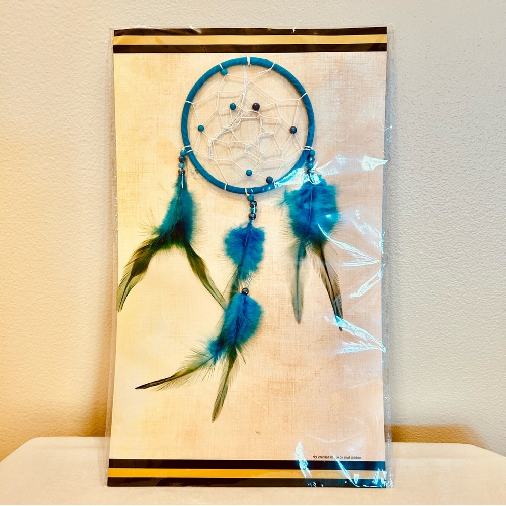 Lakota (Sioux) Dream Catcher St. Joseph's Indian School Small 4” New Turquoise